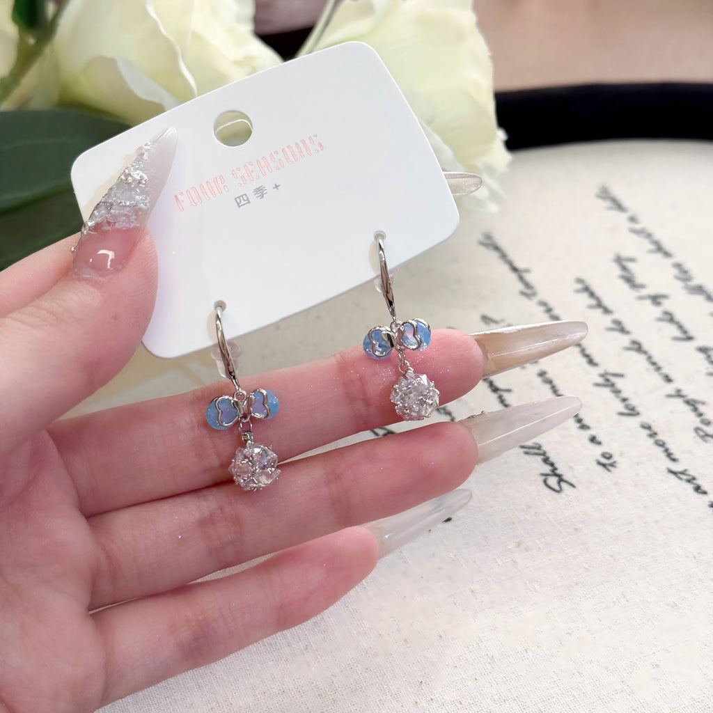 S925 Silver Elegant Bow Knot Minimal Stud Earrings Ladies Daily Earring