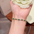 Emerald Zircon Colorful Bracelet, Exquisite High-End Hand Accessories, Trendy Viral Daily Ornament