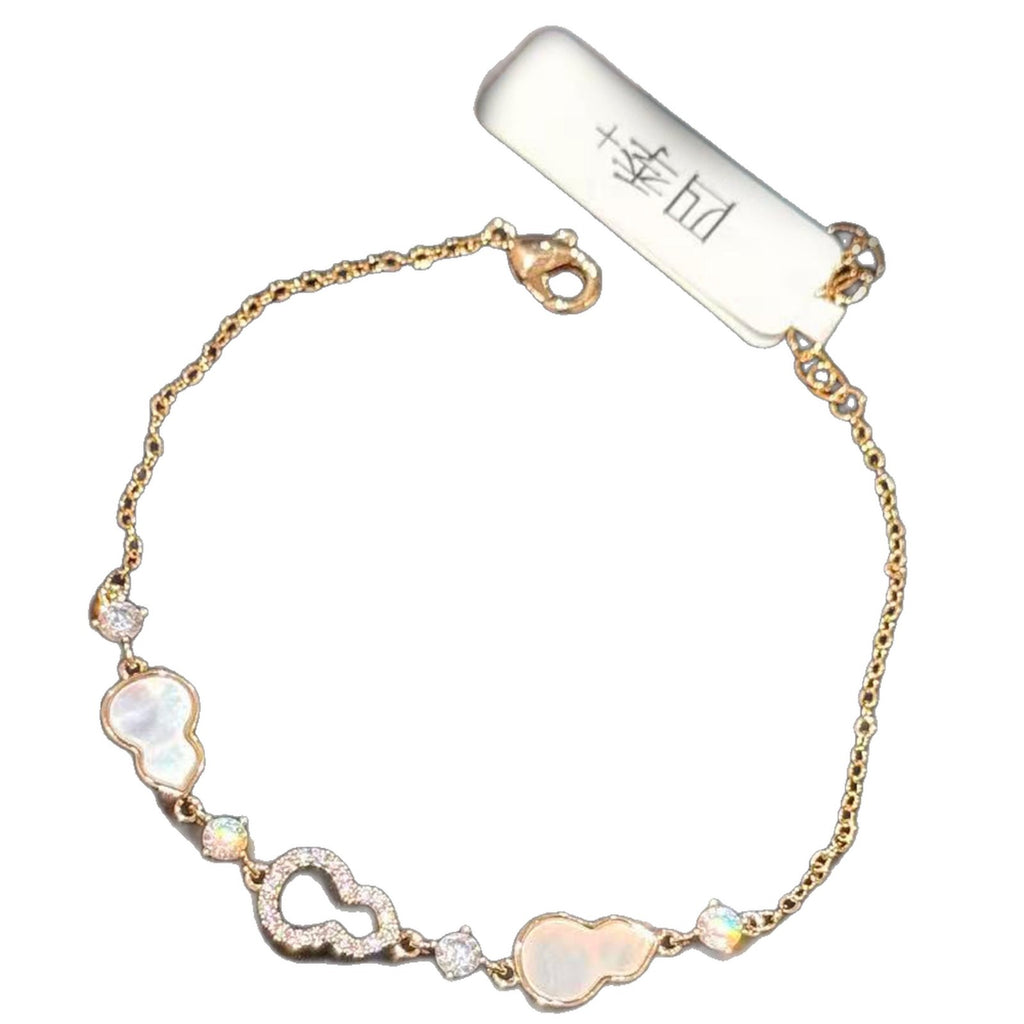 Gourd Shell Bracelet, Retro Chinese Style Niche Luxury Wrist Jewelry, Exquisite High-grade All-match Fashion Bracelets for Women