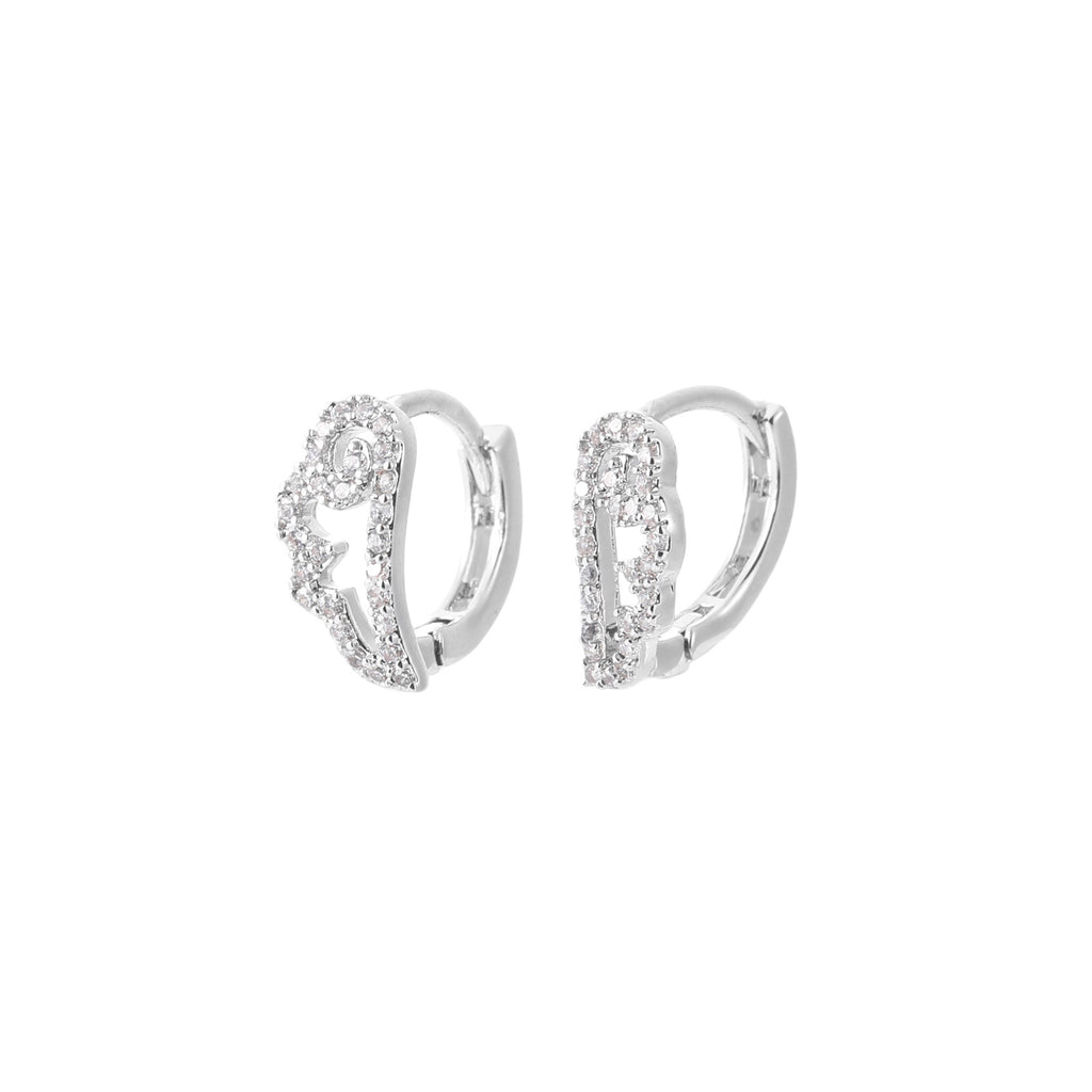 Zirconia Huggie Earrings, Luxury Niche Designer Elegant All-Match Daily Ear Jewelry, Popular Japanese & Korean Style Small Hoop Ear Buckles for Women