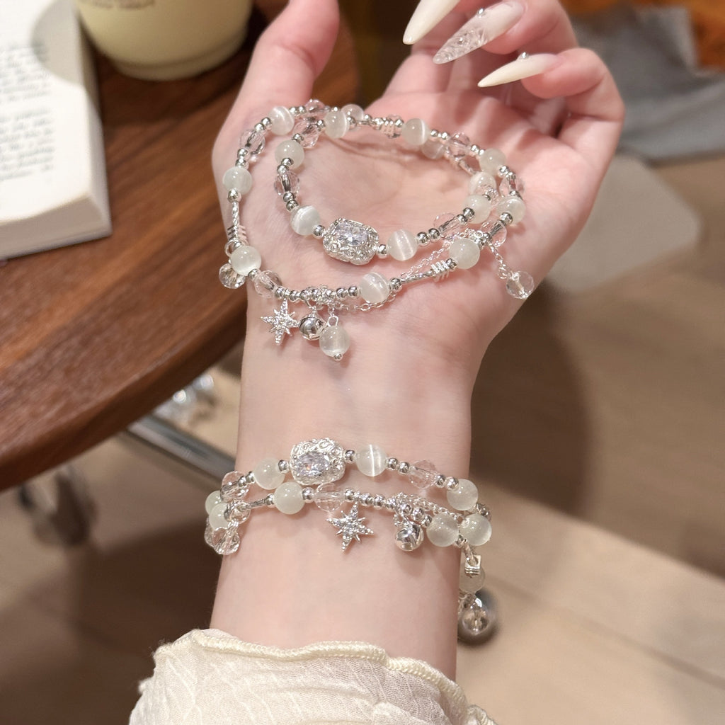 Cat's Eye Stone Bracelet Luxury Elegant Niche Design Summer Women Wrist Accessories