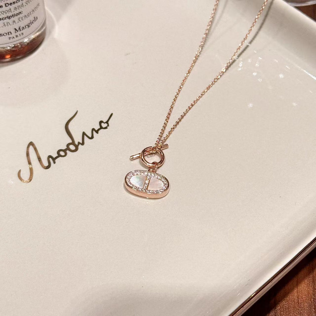 Luxury Full CZ Custom Clavicle Necklace High End Versatile Women Daily Jewelry