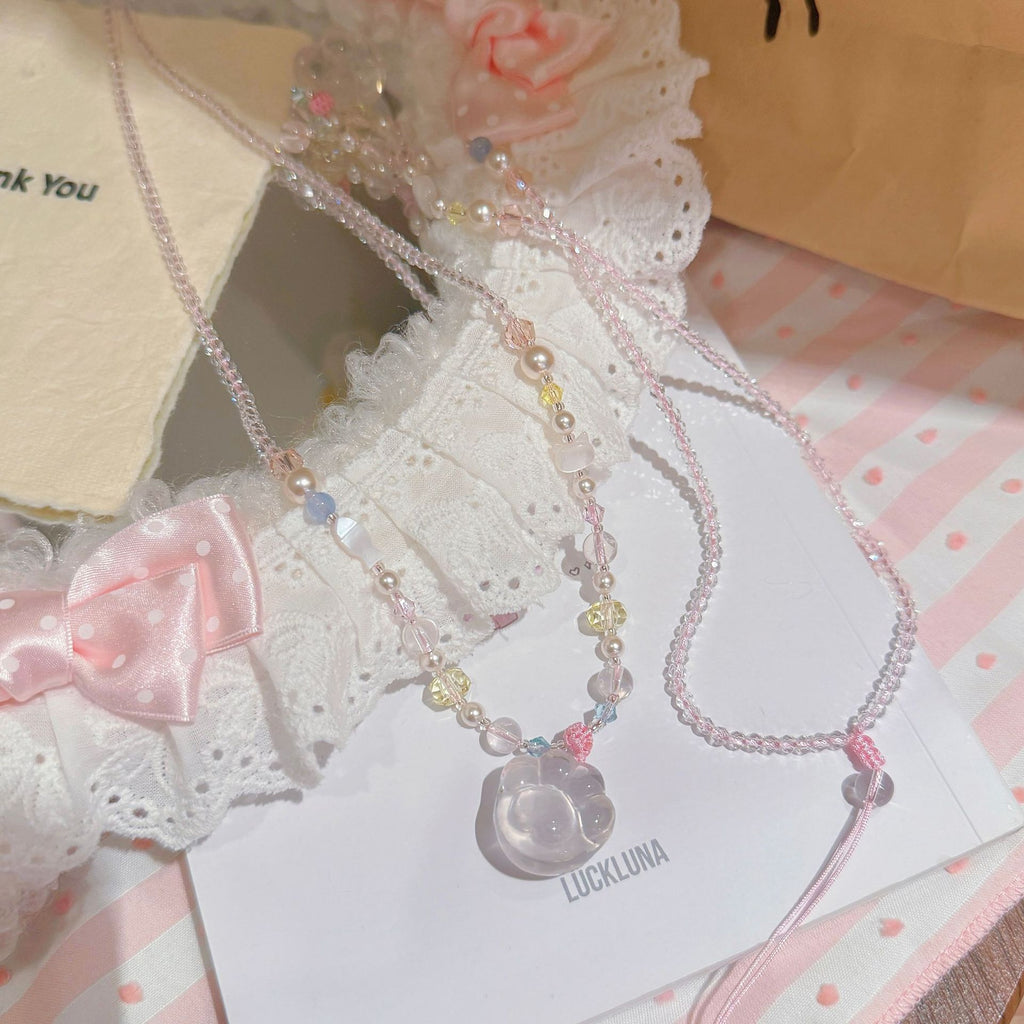 Elegant Crystal Necklace Sweet Cute Luxury Versatile Women Daily Neck Chain