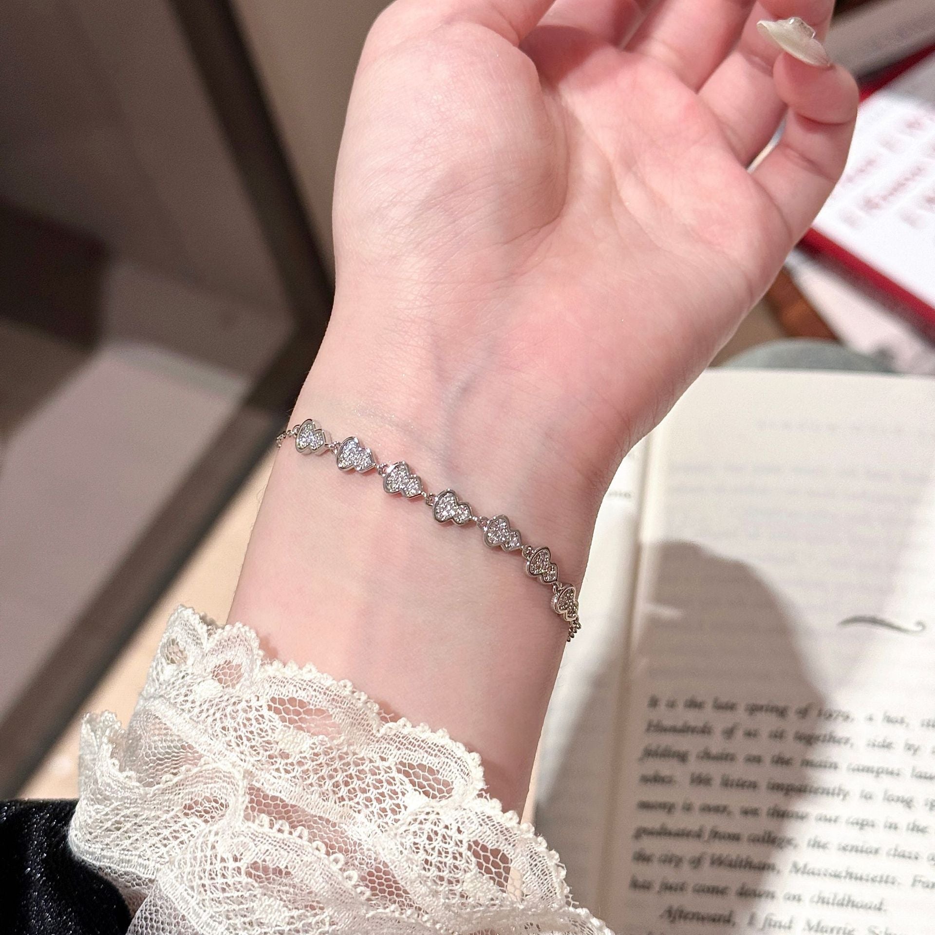 Gourd Bracelet, Niche Exquisite Full Diamond Hand Jewelry, Minimalist Light Luxury Versatile Women Wrist Chain