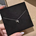 Hot Sale Double Cross Pendant Clavicle Necklace, Luxury Elegant Trendy Fine Jewelry for Women