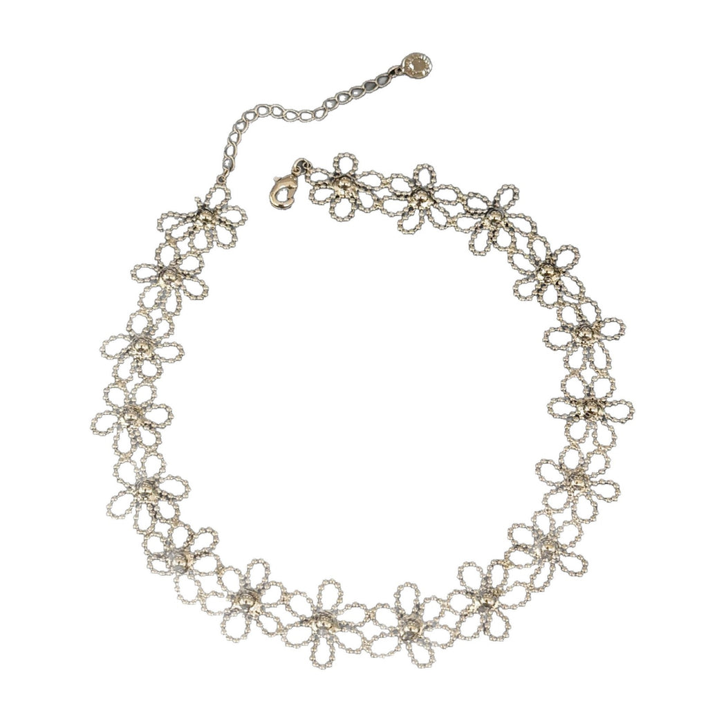 Vintage Hollow Flower Pendant Necklace, Dainty French Minimalist Clavicle Chain, Luxury Elegant Unique Design Layering Choker