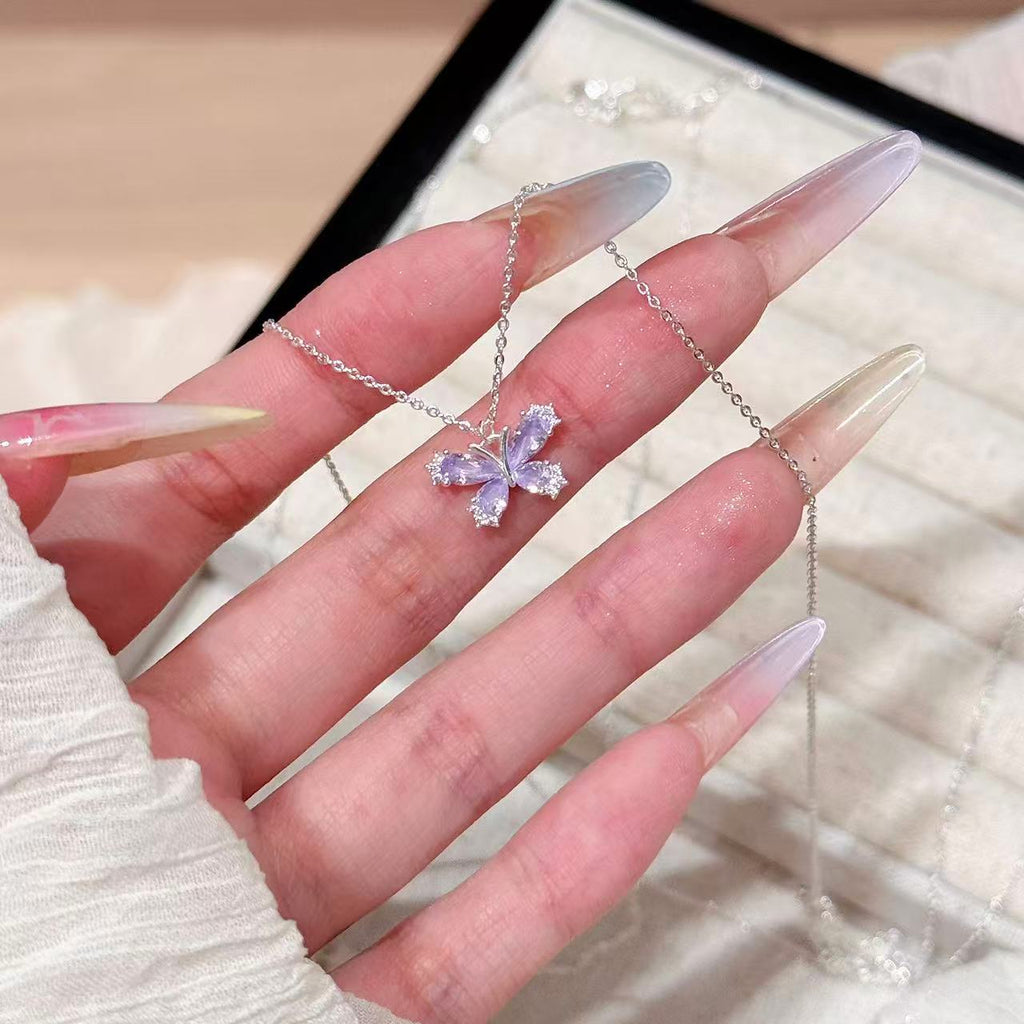Women Korean Fashion Heart Shaped Necklace Minimalist Fresh Sweet Design Niche High-end Elegant Versatile Clavicle Chain Daily Accessory