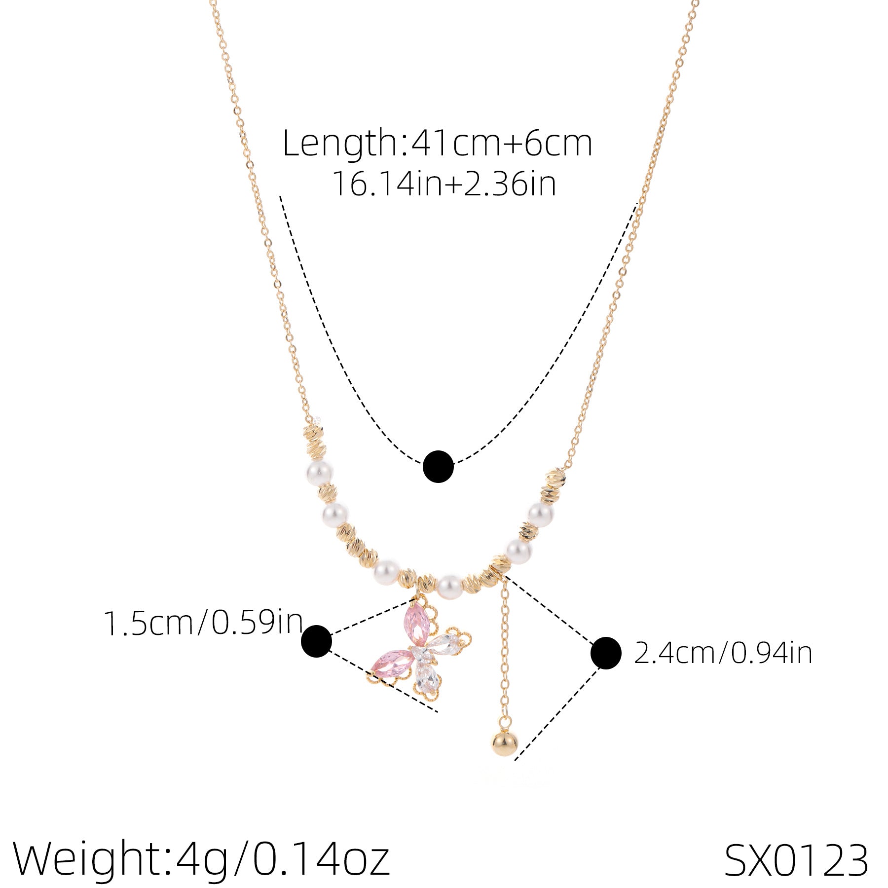Exquisite Lace Tassel Necklace, French Butterfly Pearl Clavicle Chain, Elegant Luxury Fresh Sweet Jewelry For Daily Wear
