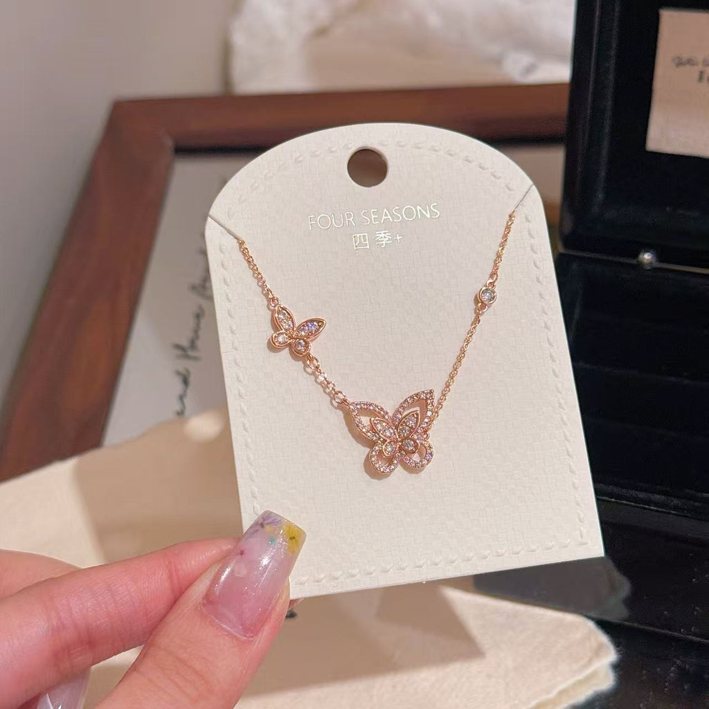 Vivid Butterfly Necklace, Light Luxury Niche Clavicle Chain, Fresh Sweet Exquisite Temperament Daily Women Necklace