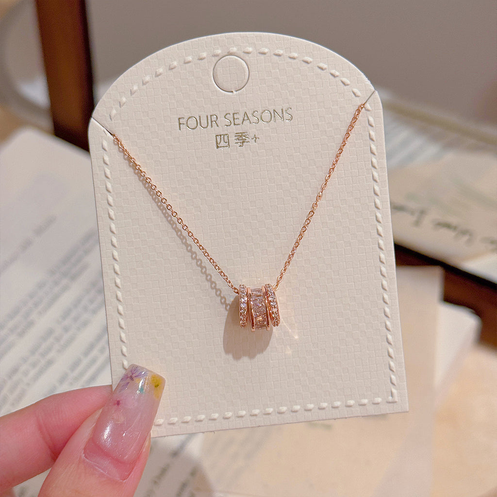 Classic Spiral Waist Pendant Necklace, Minimal Luxury Niche Clavicle Chain