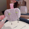 Tulip Pearl Tassel Stud Earrings, Luxury Niche S925 Silver Needle Earrings, Exquisite All-match Ear Jewelry for Spring Outing