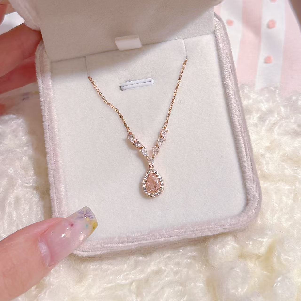 Minimalist Water Drop Clavicle Chain, Elegant Daily Neck Jewelry