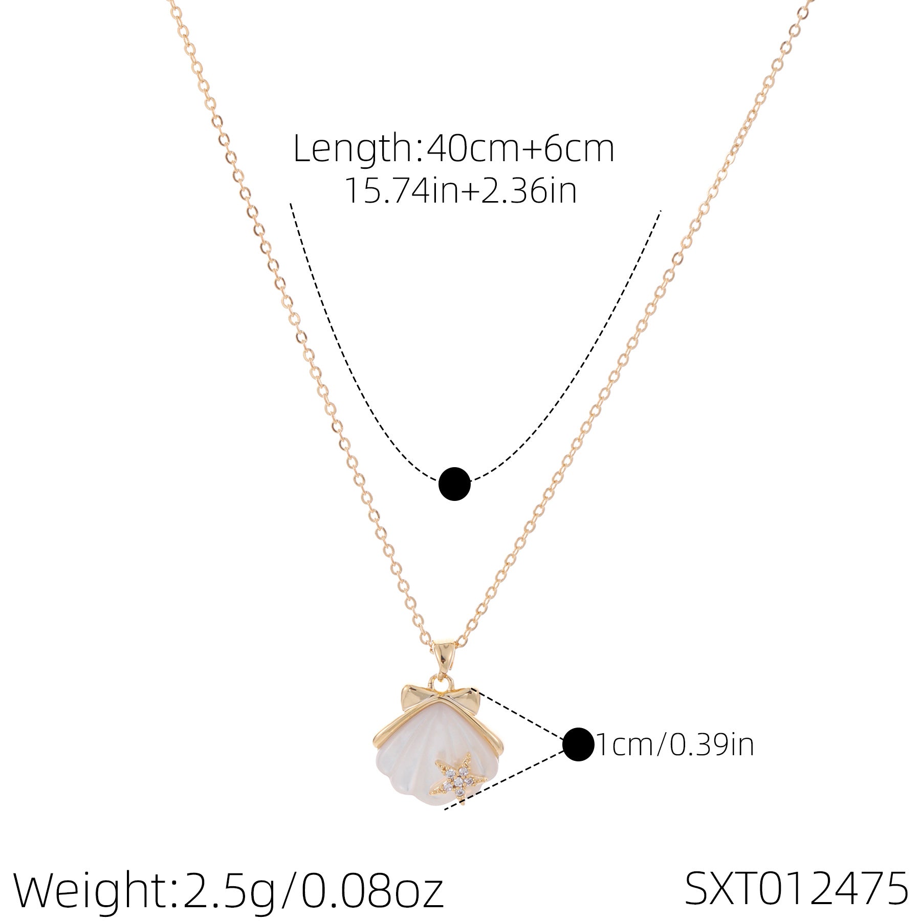 Cute Ocean Shell Clavicle Chain, Elegant Summer Luxury Daily Pendant