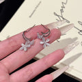 Dainty Butterfly Zircon Stud Earrings for Women, Korean Japanese Sweet Fairy Style Ear Jewelry, Minimal Luxury Niche Elegant Cute Daily Wear Earrings