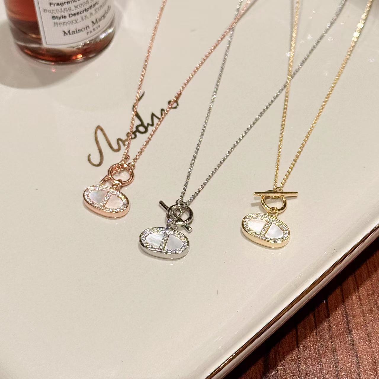 Luxury Full CZ Custom Clavicle Necklace High End Versatile Women Daily Jewelry
