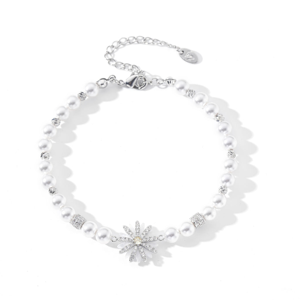 New Daisy Series Jewelry Set, Luxury Exquisite Necklace Earrings Bracelet, INS Hot Niche Design Versatile Women Ornaments