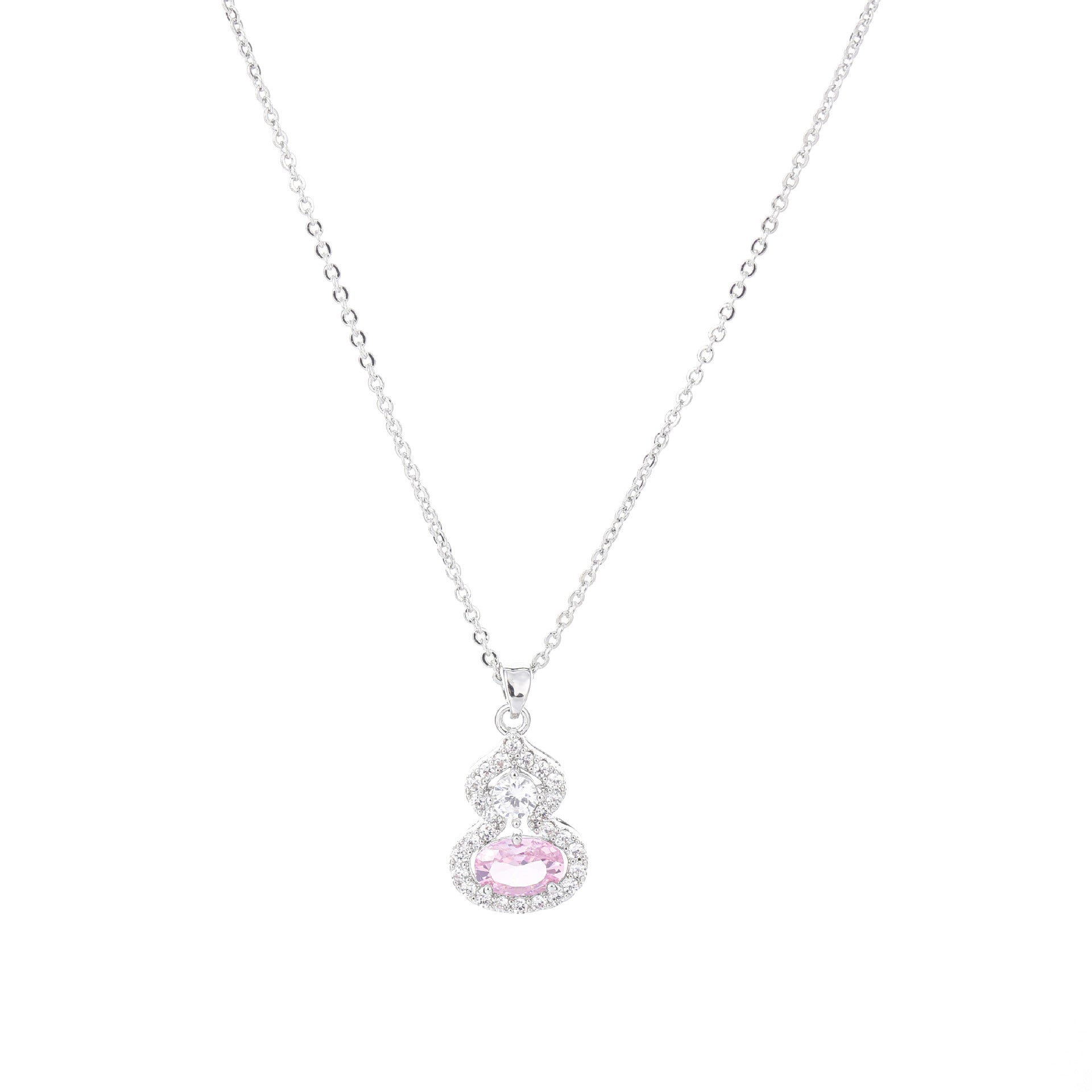 Oriental Gourd Pendant Necklace, Elegant Luxury All-match Daily Neck Chain