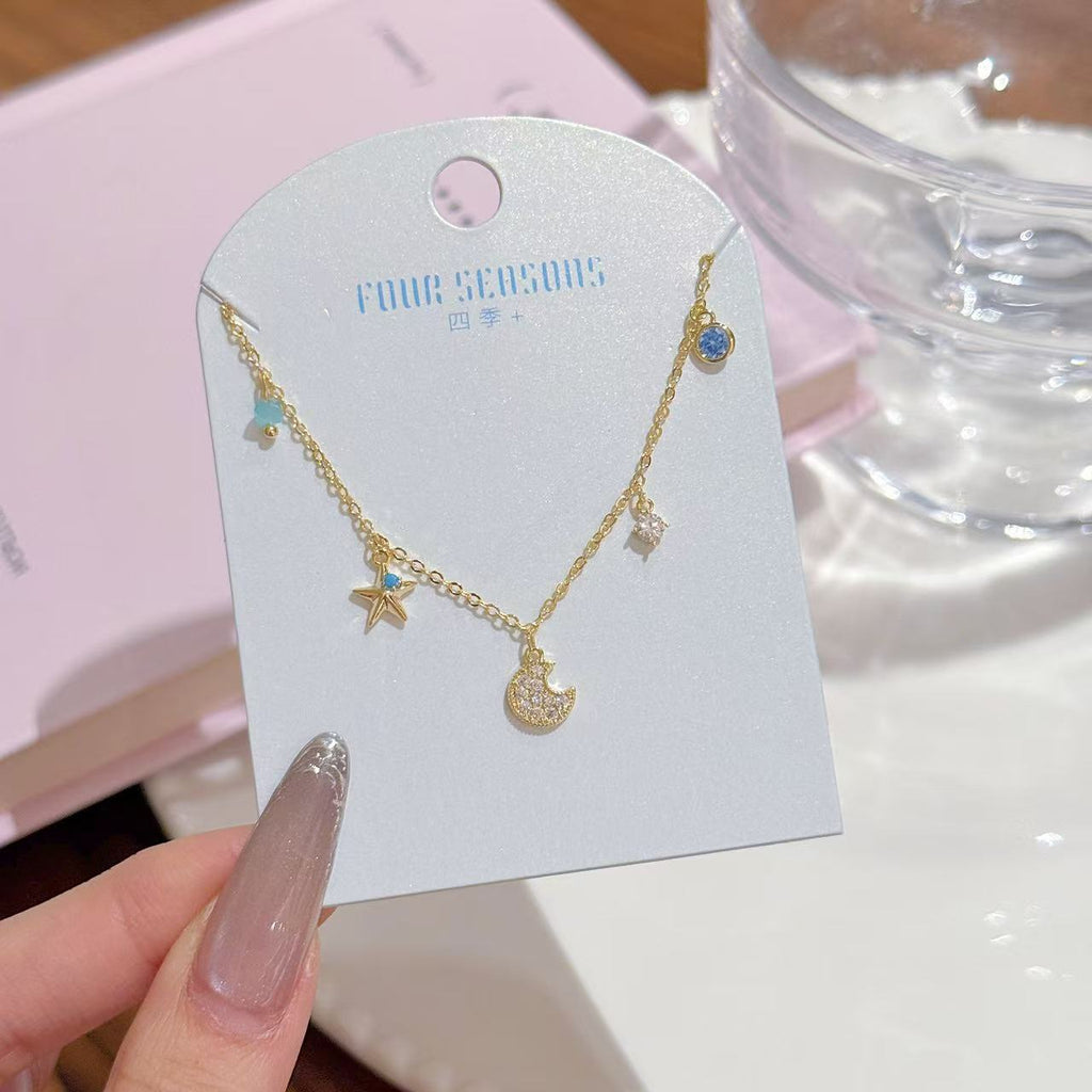 Gold Dainty Necklace Minimalist Luxury Clavicle Chain Elegant Fashion All-match Commute Jewelry Gifts for Girlfriend