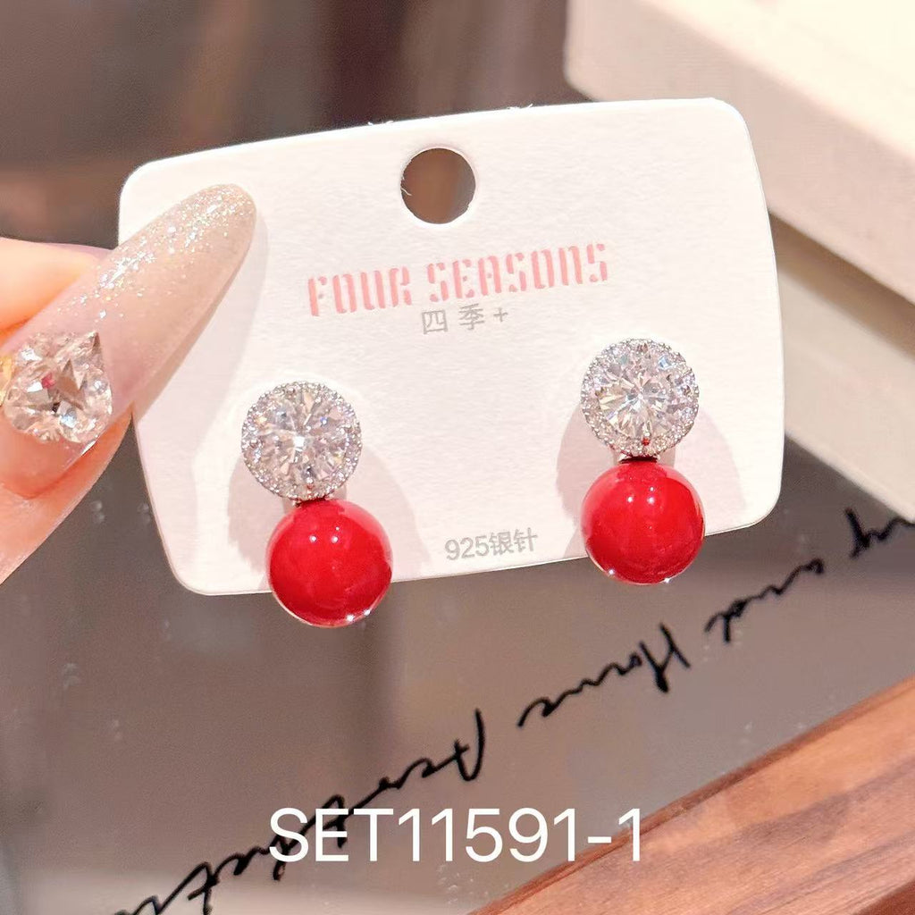Gentle Style Tulip Tassel Necklace, Exquisite Luxury Clavicle Chain, Sweet Elegant Pendant Jewelr