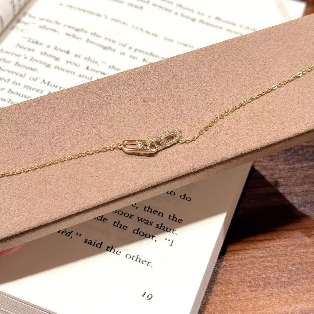 Oval Minimal Bracelet, Korean Style Luxury Niche Thin Bangle, Real Gold Plated All-match Women Hand Jewelry
