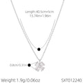 Lucky Four Leaf Flower Necklace, Wealth Blessing Fashion Clavicle Chain, Luxury Elegant Delicate All-match New Year Jewelry