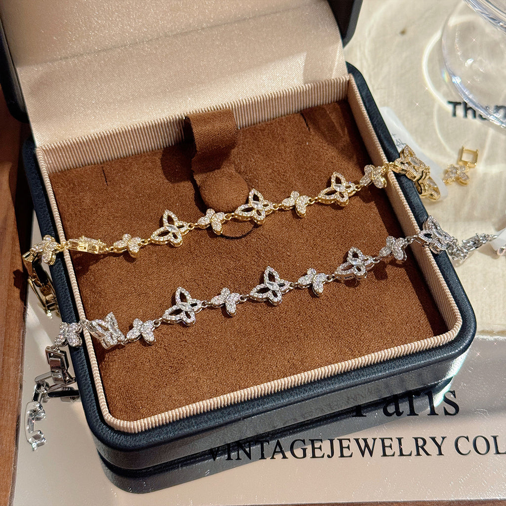 Luxury Vivid Butterfly Bracelet, Niche Ins Style Elegant All-Match Women Wrist Jewelry, Perfect Friendship Gift for Best Friends