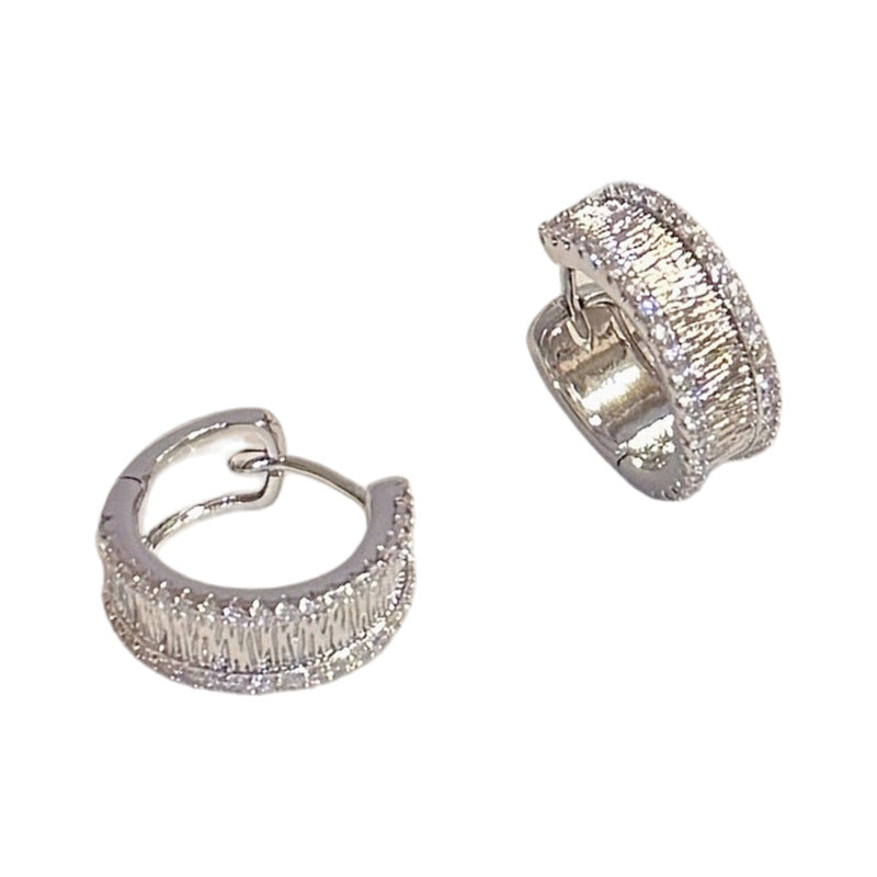 Luxury Wide Chunky Hoop Earrings Elegant Ladies Classic Circle Earrings