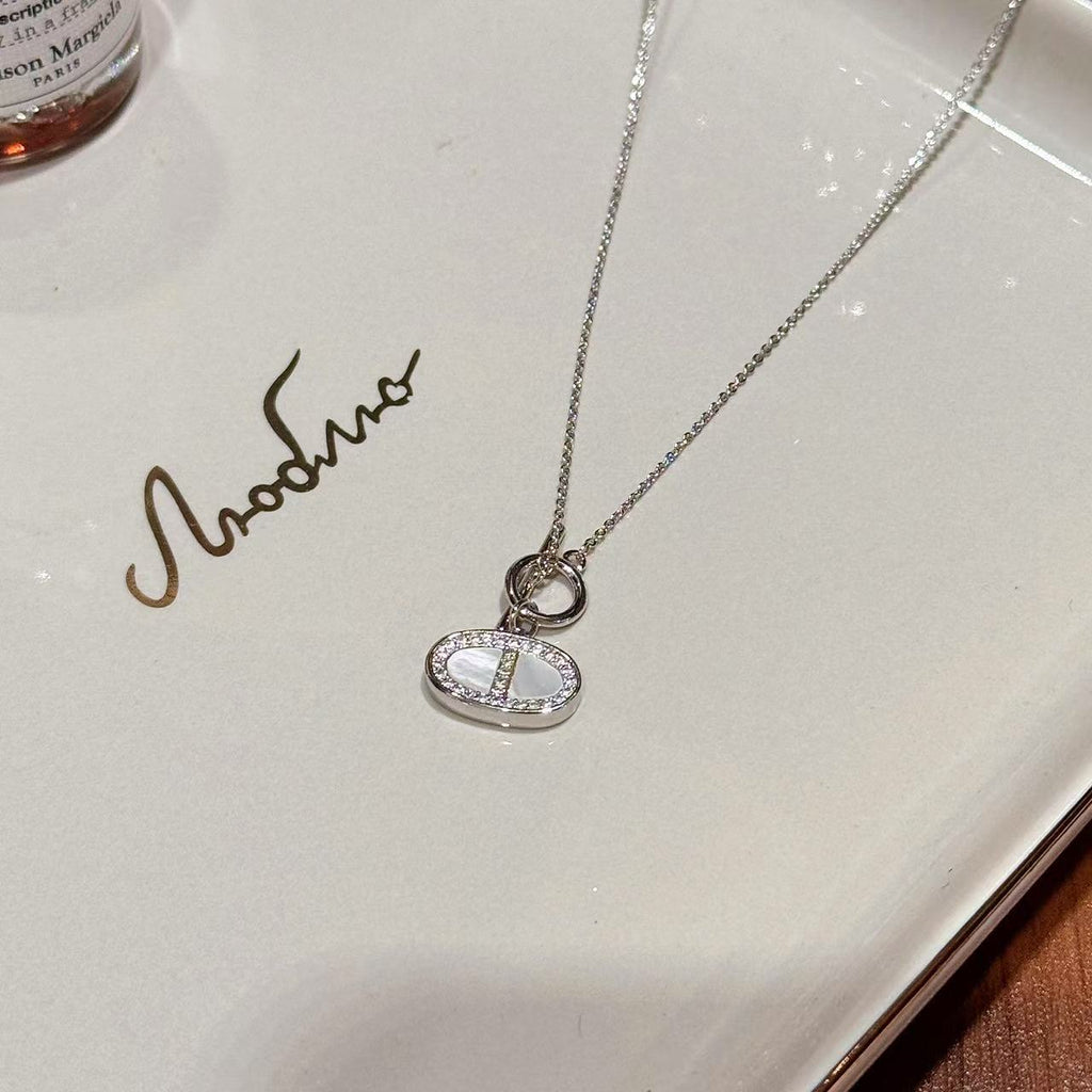 Luxury Full CZ Custom Clavicle Necklace High End Versatile Women Daily Jewelry