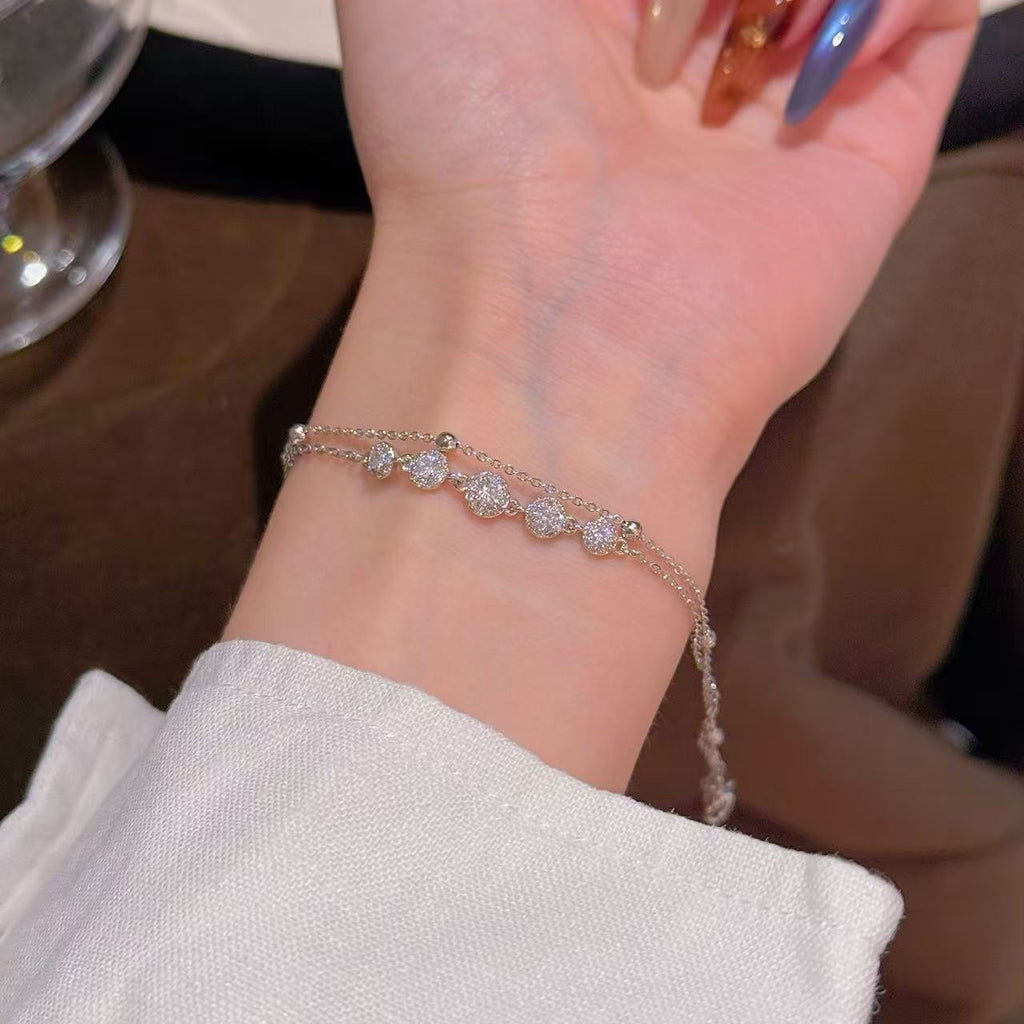 Custom Geometric Bracelet, Minimal Luxury Niche Hand Jewelry, Elegant All-match Daily Commute Bracelets