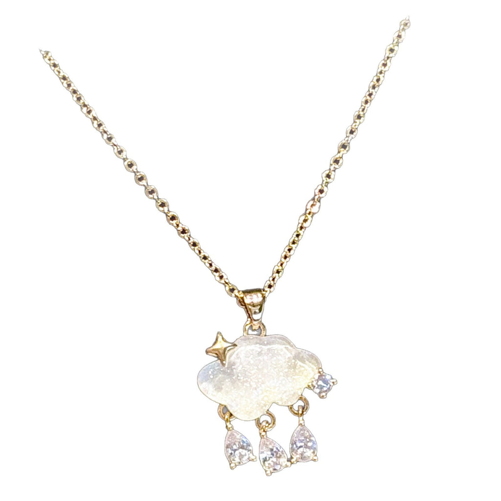 Cloud Nebula Pendant Necklace, Elegant Light Luxury Niche Style Women Daily Neck Jewelry