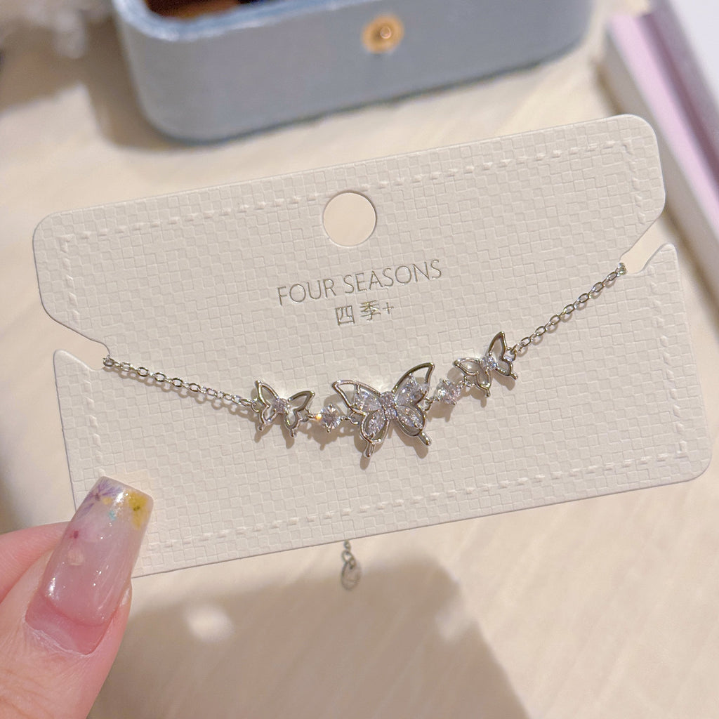 Hollow Bowknot Link Bracelet, Niche Luxury Dainty Bangle, Fresh Sweet Elegant All-match Fashion Bracelet