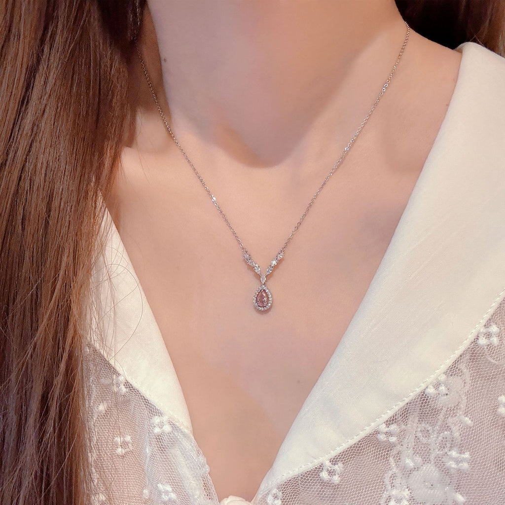 Minimalist Water Drop Clavicle Chain, Elegant Daily Neck Jewelry