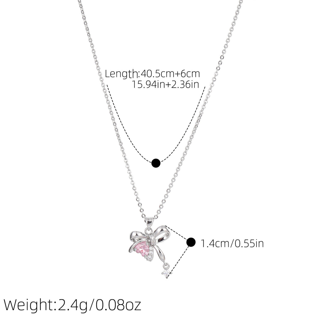 Butterfly Tassel Necklace, Star Moon Zircon Clavicle Chain, Elegant Minimalist Jewelry
