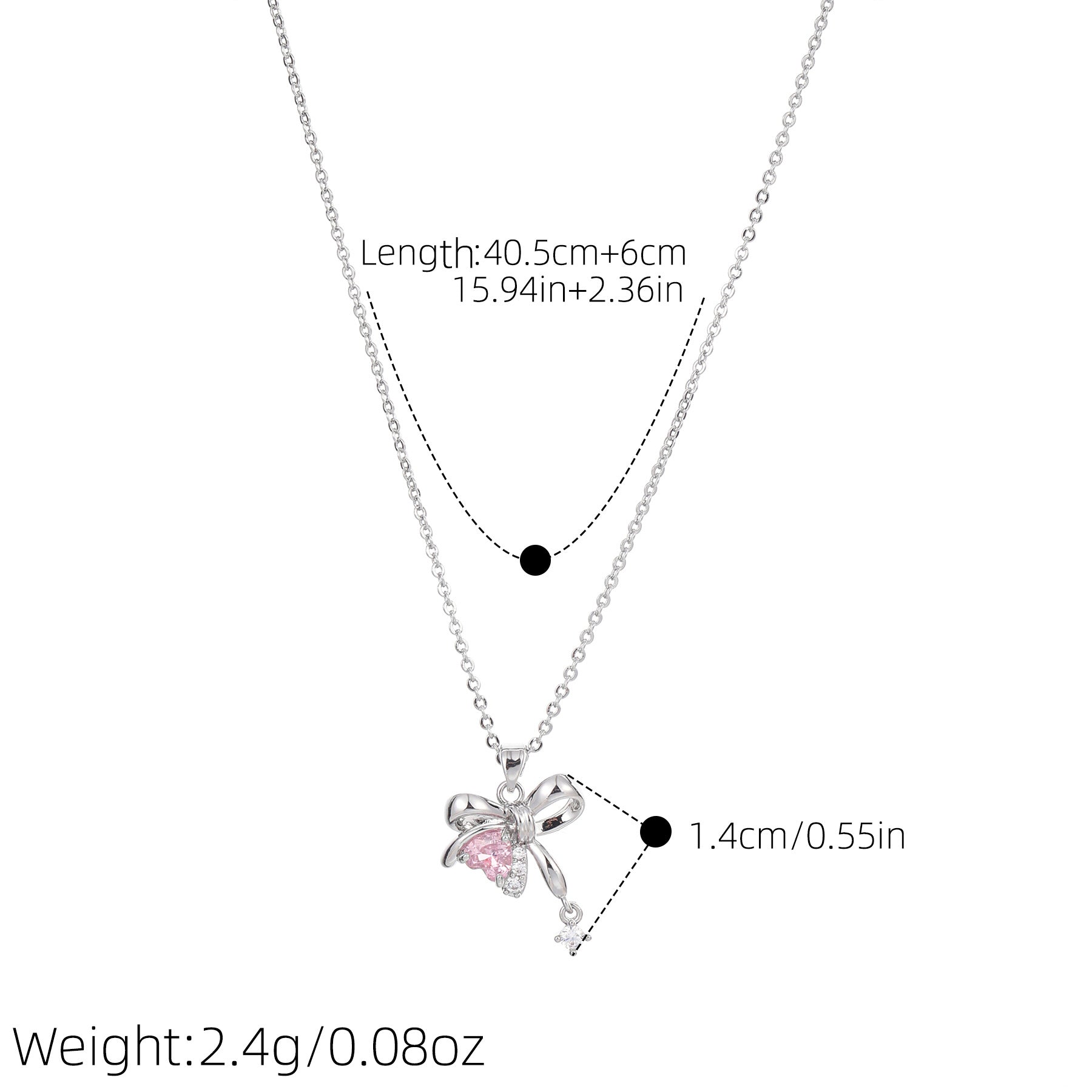 Butterfly Tassel Necklace, Star Moon Zircon Clavicle Chain, Elegant Minimalist Jewelry