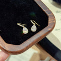 Teardrop Sparkling Drop Earrings, Luxury Shiny Zircon Dangle Earrings