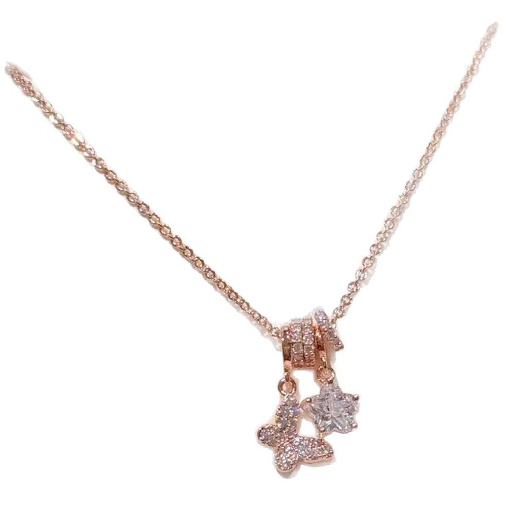 Butterfly & Star Necklace, Light Luxury Niche New Spring Summer Pendant, Fashion High-grade Versatile Clavicle Chain Jewelry