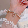 Princess Bow Pearl Bracelet, Luxury Niche Elegant Wrist Jewelry, Sweet Graceful Exquisite Temperament Bracelets