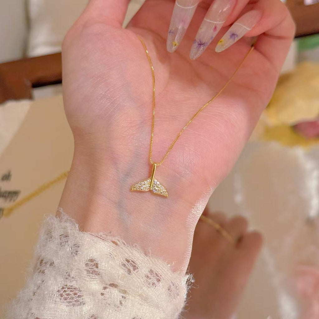 Sweet Mermaid Tail Pendant Necklace