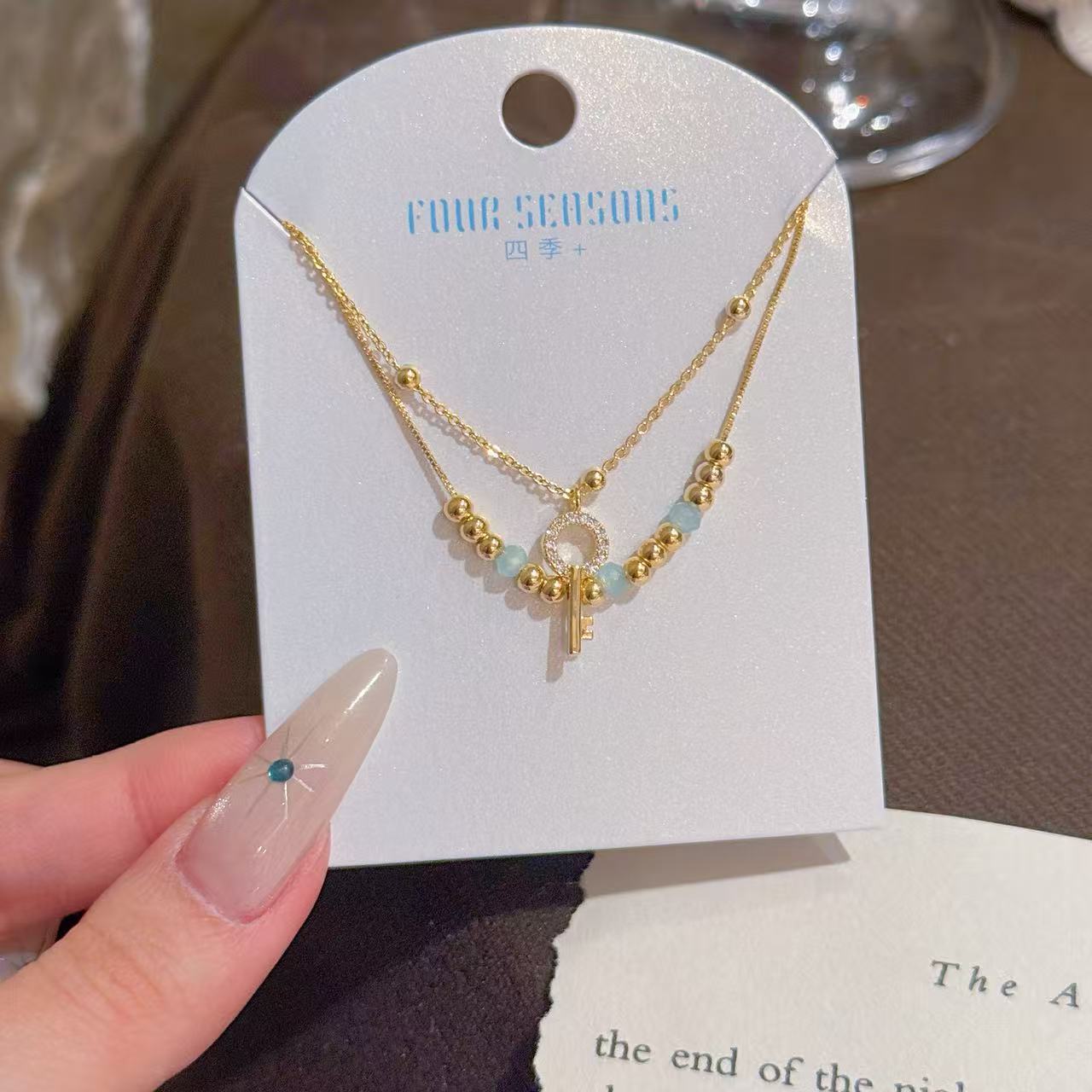 Gold Dainty Necklace Minimalist Luxury Clavicle Chain Elegant Fashion All-match Commute Jewelry Gifts for Girlfriend