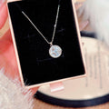 Hot Selling Moon Star Pendant Necklace with Natural Shell, Luxury Dainty Elegant Clavicle Jewelry