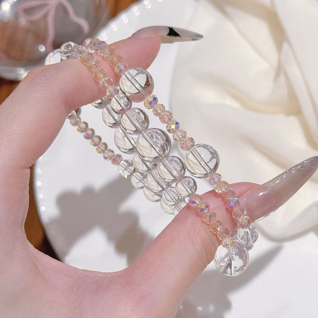 Crystal Beaded Bracelet Luxury Elegant Dainty Jewelry, Ideal Birthday Gift for Girlfriend Best Friend
