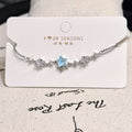 Aquamarine Women Bracelet, Niche Exquisite Shiny Hand Jewelry, Luxury Elegant High Grade Fashion Bangle Bracelets
