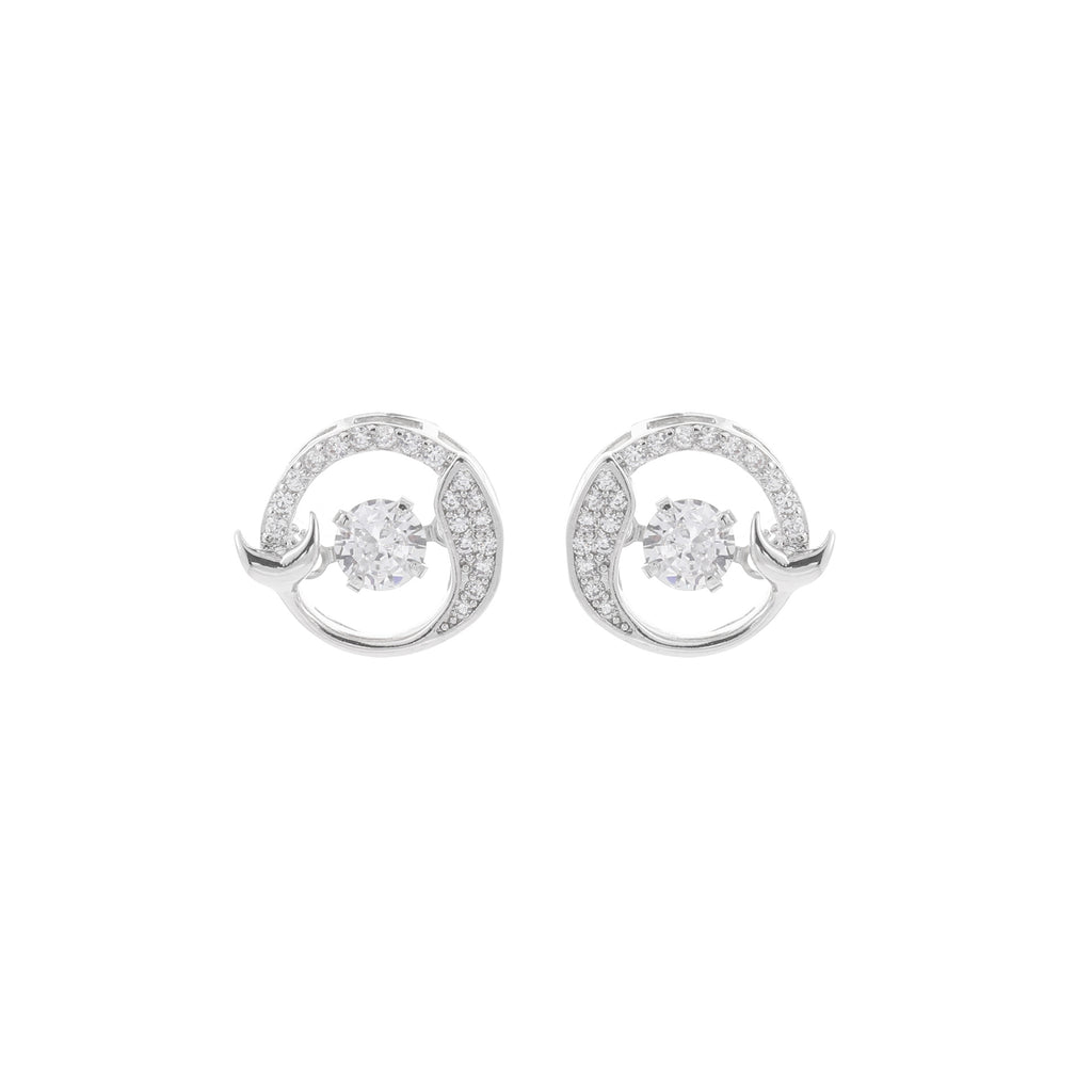 Cool Fresh Style Full Paved Cubic Zirconia Fish Tail Drop Earrings, Dainty Luxury Elegant All-Match Daily Ear Jewelry for Women