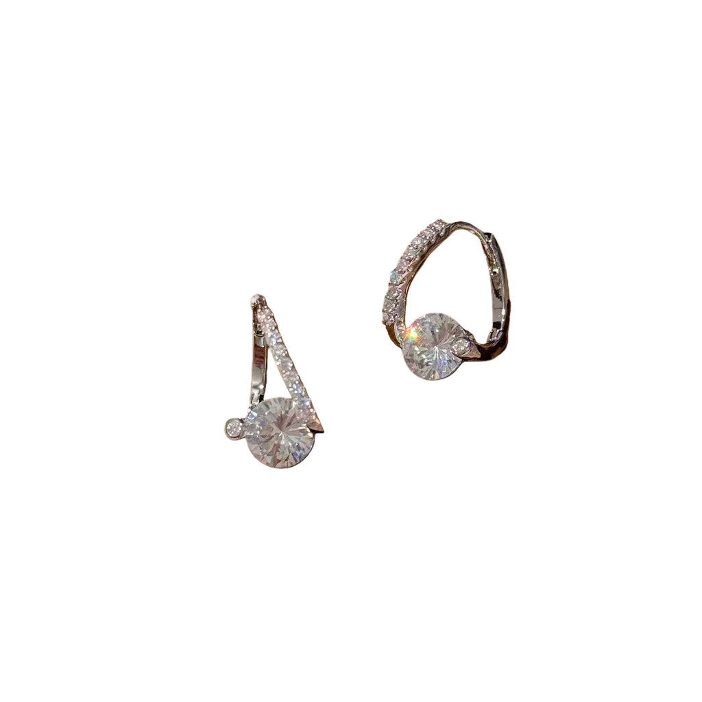 Carat Style Full Cubic Zirconia Huggie Earrings for Women, Luxury High-End Dainty Versatile Daily & Office Commute Ear Jewelry