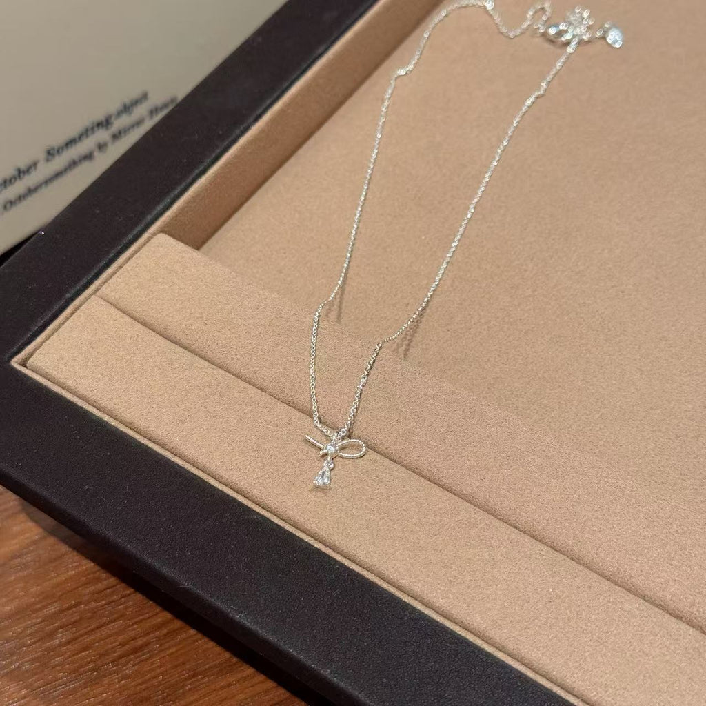 Water Drop Pendant Necklace, Ins Niche Elegant Clavicle Chain