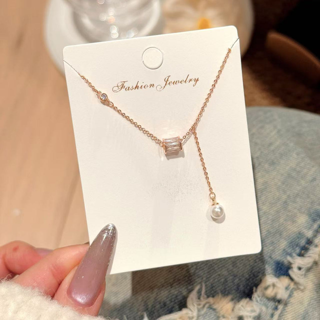 Gold Dainty Necklace Minimalist Luxury Clavicle Chain Elegant Fashion All-match Commute Jewelry Gifts for Girlfriend