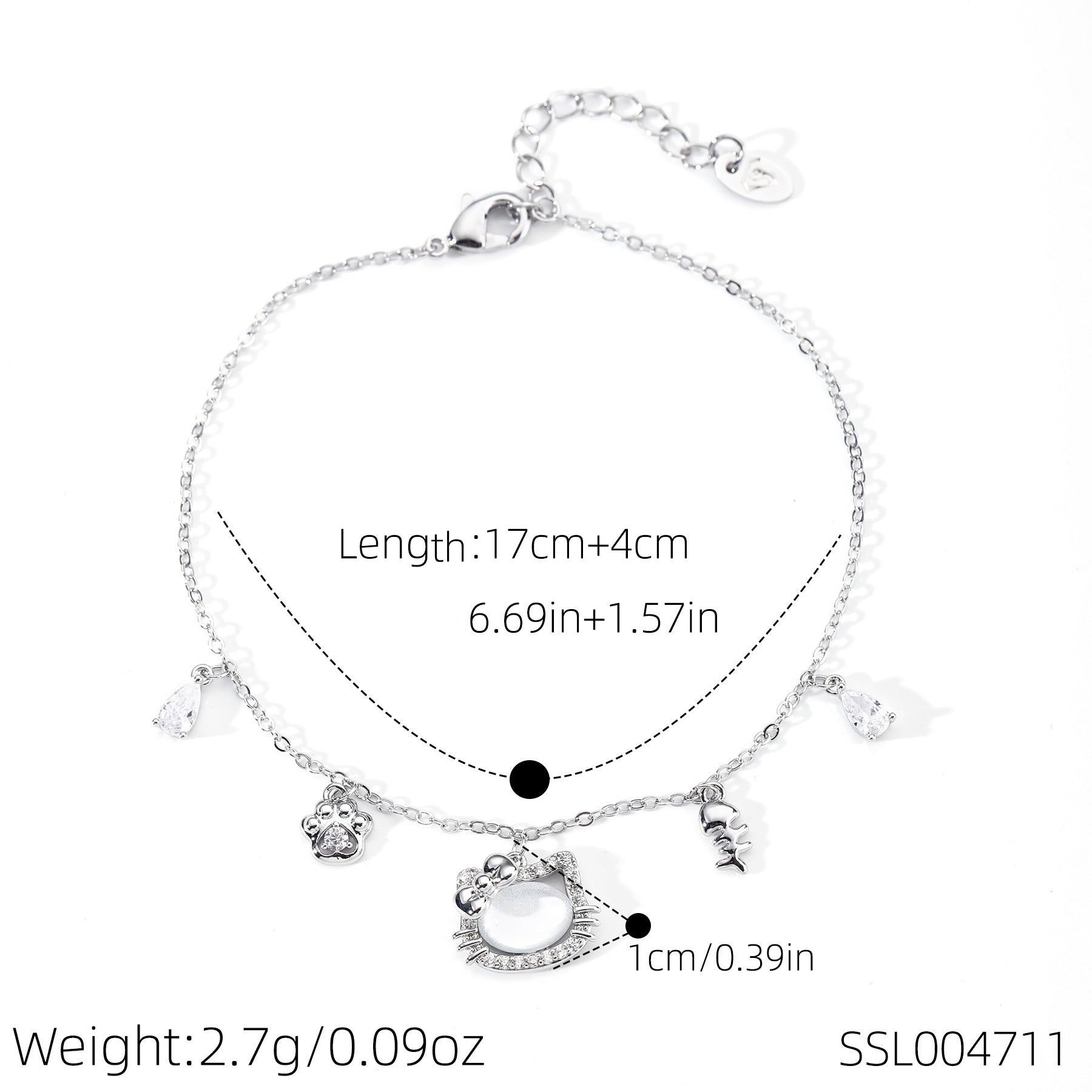 Four Seasons Charm Aquamarine Bracelet, Fashion Niche Sparkling Women Hand Jewelry, High-end Light Luxury Wrist Chain