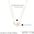 Hollow Flower Full Zircon Necklace, Luxury Elegant Clavicle Chain, Fresh Sweet Delicate Commute Fashion Necklace
