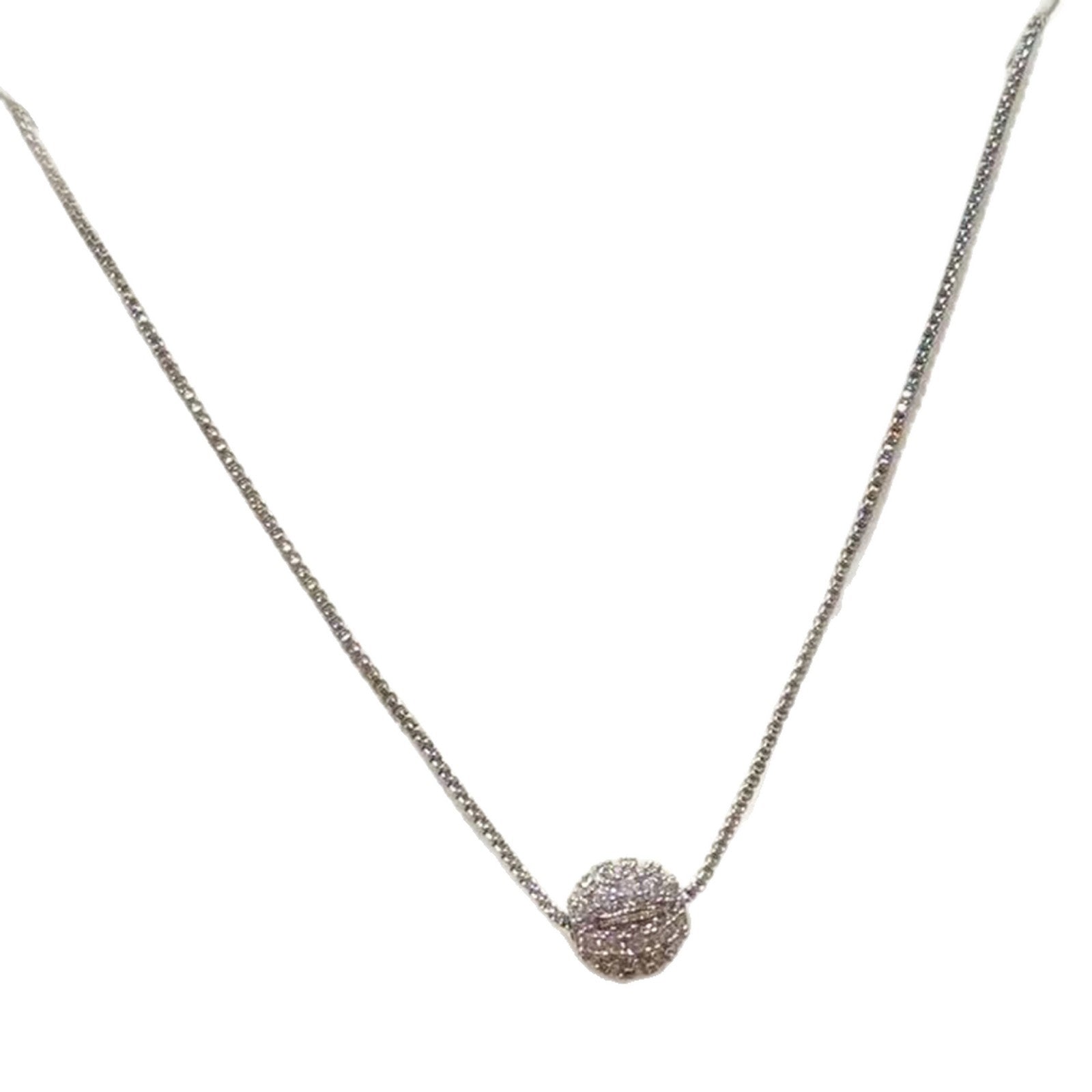 Minimal Round Ball Collarbone Necklace Luxury Women Daily Neck Jewelry