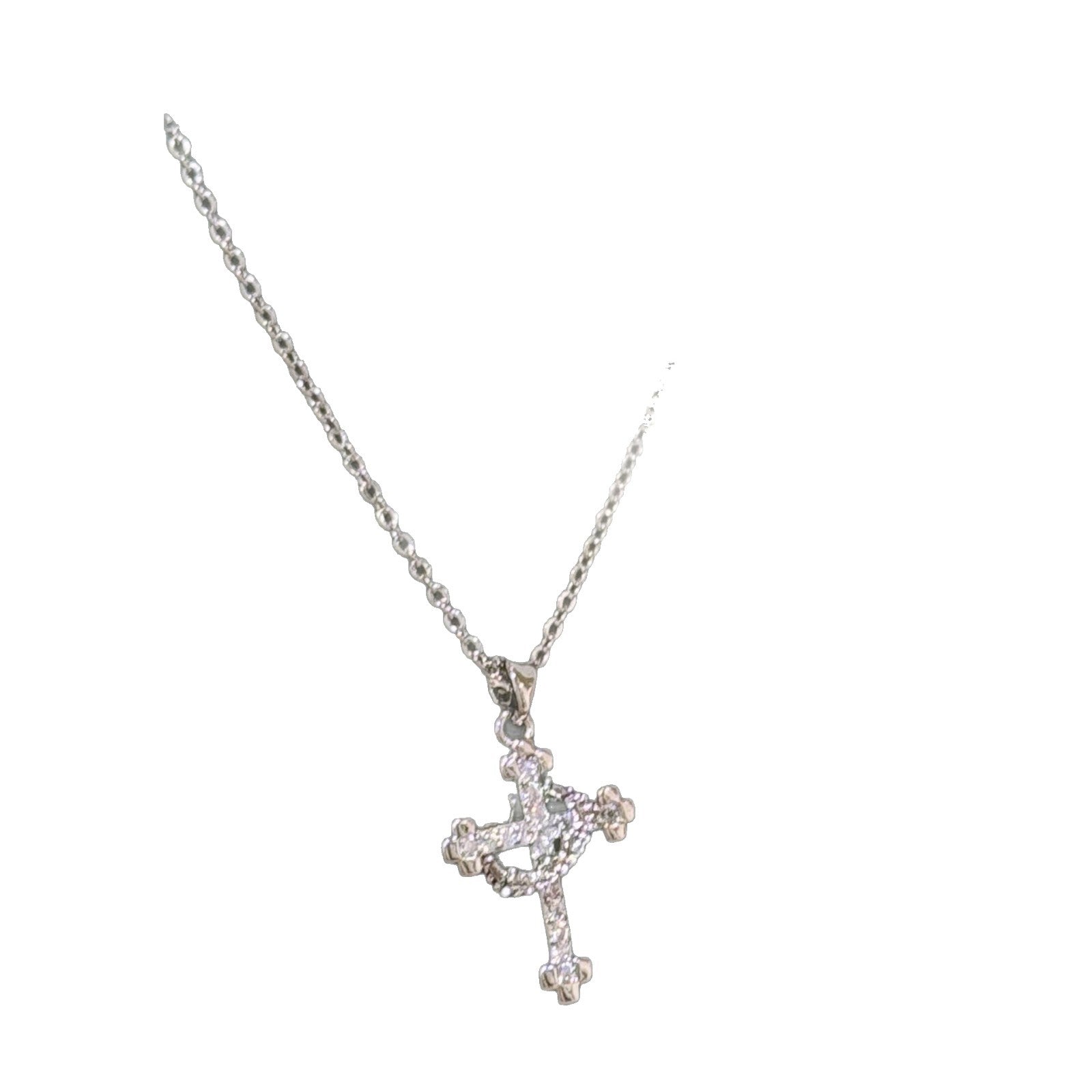 Cross Necklace Full Inlaid Zircon Pendant, Personality Luxury High Sense Clavicle Chain, Niche Fashion Jewelry